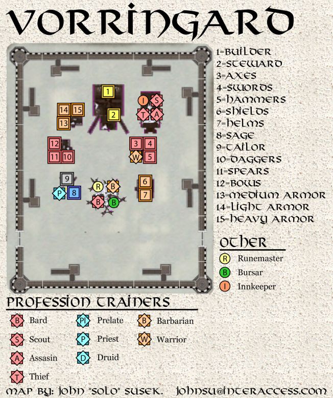 Vorringard map